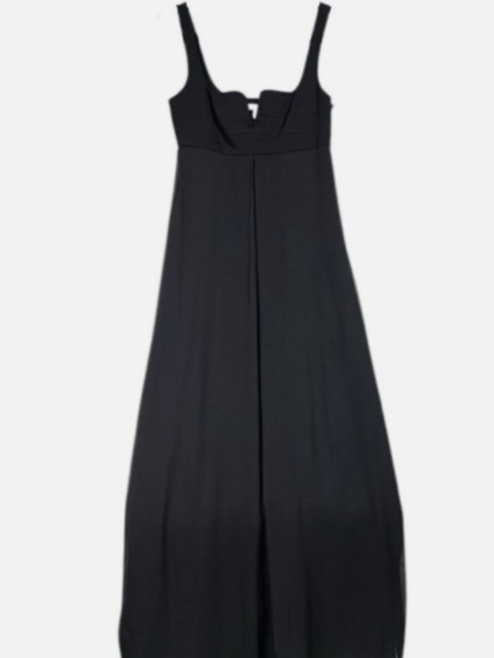 Diane Von Furstenberg Asti Two Silk Notched Maxi Dress Empire Waist Size 4 Black